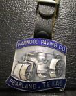 HARWOOD PAVING CO Pocket Watch Fob Steam Roller Vibratory Compactor Asphalt TX