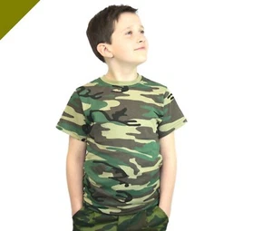 CAMISETA NIÑOS JÓVENES CAMUFLAJE EXTERIOR SENDERISMO CAMPING PAINTBALL GOTCHA  - Imagen 1 de 2