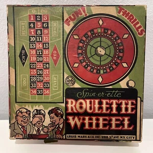Vintage 1950s LOUIS MARX Spin-er-ette Roulette Wheel Game - EUC Complete - Picture 1 of 12