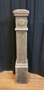 Restored Ornate Solid Oak Newel Post 45" by 8"  GA9702 - Picture 1 of 7