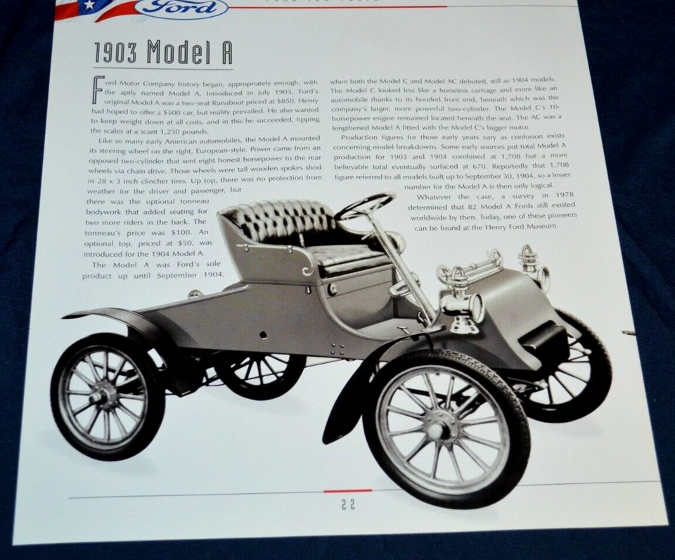 Ford Model A Feature Print 1903 artículo de póster con imagen Foto 1 de 1