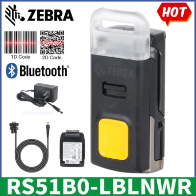 Zebra RS5100 RS51B0-LBLNWR Bluetooth Hands-Free1D/2D Imager Ring Barcode Scanner - Image 1 of 4