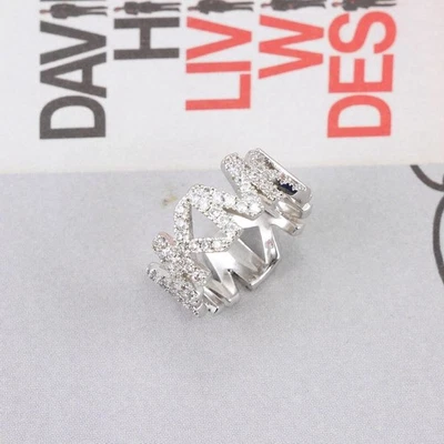 Anillo Michael Kors Pave Logo Tono Plata MKJ7962 TALLA 8 NUEVO SIN ETIQUETAS Foto 1 de 4