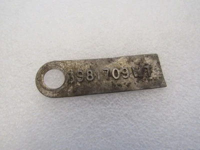 Original 1971 Chevy Olds Pontiac SS 442 GTO Muncie 4Sp M20 ID Tag GM 3981709 WT - Image 1 of 4