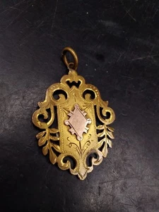 Antique Brass And Gold Accents Watch Fob Victorian Era - Picture 1 of 5