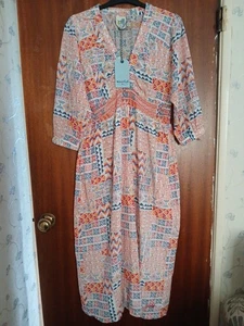 Weird Fish Women's kerina Printed Maxi Dress - Size 12/14 bnwt £55 - Picture 1 of 7