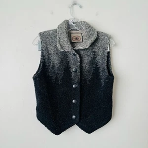 Country Clothing Co Gray Forrest Pattern Button Up Vest Women’s Size M - Picture 1 of 7