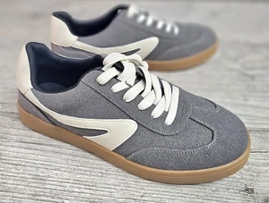 DV Dolce Vita Women's Voyage Cloth Sneaker Grey White Size 8.5 - Foto 1 di 11