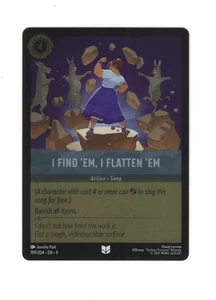 I Find 'Em, I Flatten 'Em 199/204 Fabled Cold Foil NM Disney Lorcana - Picture 1 of 3