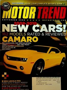 Motor Trend September 2008 Camaro Rolls Royce Phantom Porsche 911 Lincoln MKS - Picture 1 of 3