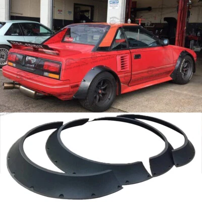 Kit de carrocería de arcos de rueda extra anchos con llamaradas de guardabarros flexibles de 4,5" para Toyota MR2 AW11 Foto 1 de 4