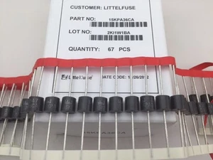 15KPA36CA Littelfuse, 15kW 36 VWM 59.8 VC 252.5 Amp, TVS Diode, Bidirectional - Picture 1 of 1