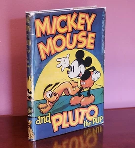 1936 FIRST UK EDITION, MICKEY MOUSE AND PLUTO BY WALT DISNEY WITH DUST JACKET - Picture 1 of 24