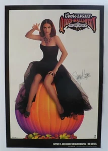 Vtg Coors Light Salma Hayek Poster Queen Halloween Pumpkin Vintage 1990s - Picture 1 of 9