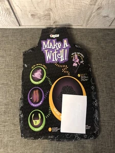 Disguise Adult Cape Fits up to Sz 14 Make A Witch Black Silver Glitter Dress Up - Picture 1 of 2