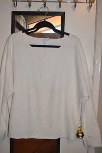 Time and True Damenshirt Langarm, XL (16-18) elfenbein gerippt Oberteil - Bild 1 von 3