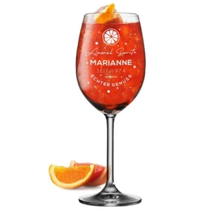 Aperol Aperitif-Glas con Incisione Come Regalo - Ideale per Donne - per Cocktail - Foto 1 di 63