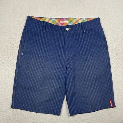 Tommy Bahama Shorts Relax Mens 34 Blue Striped Flat Front Chino - Image 1 of 4