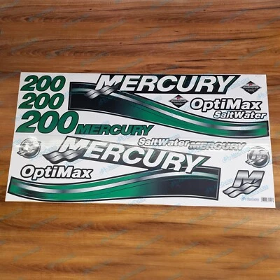 Kit de calcomanías laminadas verdes Mercury OptiMax SaltWater 200 HP StarCraft Foto 1 de 2
