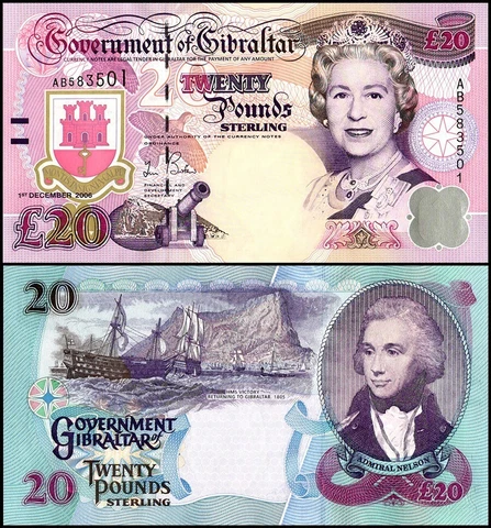 Gibraltar 20 Pounds, 2006, P-33, UNC Cover