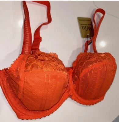 Prima Donna Women's Couture 3 Part Cup Bra Orange 30E 30DD NWT $195 0162580 - Image 1 of 3
