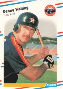 1988 Fleer Baseball Denny Walling Houston Astros #458 - Picture 1 of 2