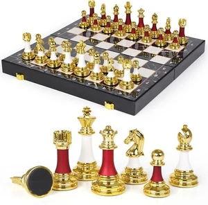 15" Large Chess Set for Adults with Weighted Acrylic Chess Pieces 3.5" King & Po - Picture 1 of 6