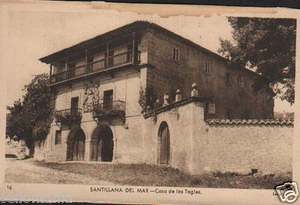 ANTIGUA POSTAL SANTILLANA DEL MAR CASA TAGLES CANTABRIA OLD POSTCARD CC01064 - Imagen 1 de 1