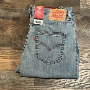 Levis 511 Youth Sz 12 Reg 26x27 Slim Flex Stretch Med Blue Denim Jeans Slim Fit - Picture 1 of 4
