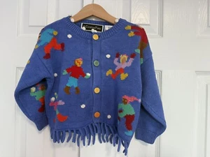 Christine Foley Sweater Childrens Size 2/4 Modal Cotton Winter Snowball Fight - Picture 1 of 8