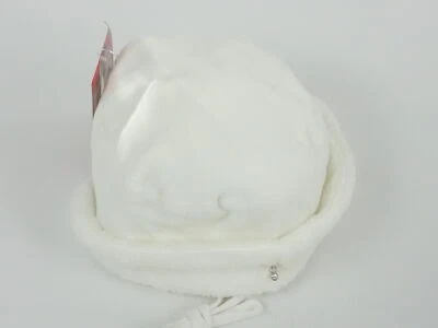 Döll Mütze mit Ohrenschutz weiß Baby Taufe Bindehut Erstlingsmütze warm - Bild 1 von 4