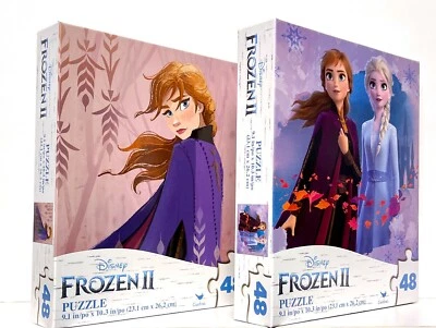 Disney Frozen 2 Princesses Anna and Elsa 48 Piece Puzzles (Set of 2 Puzzles) - Image 1 of 4