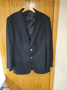 Brooks Brothers loro piana brooksease BLACK mens Suit coat LARGE blazer Wool - Picture 1 of 6