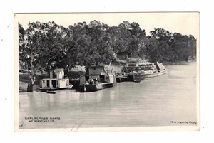 Vintage Postcard 1915 - Darling River Boats at Wentworth, including P.S. Renmark - Bild 1 von 2