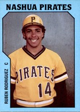 1985 Nashua Pirates TCMA #21 Ruben Rodriguez Dominican Republic DR Baseball Card