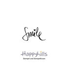 Stempel Smile 3x1,75 cm Happyhills Stempel - Neu