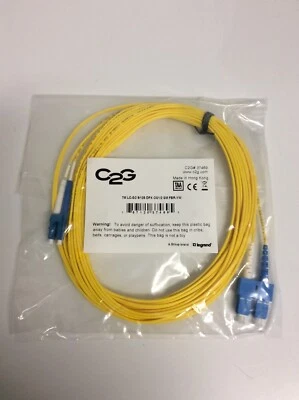 C2G 7M LC-SC 9/125 Duplex Single-Mode Fiber Cable - New - Image 1 of 4