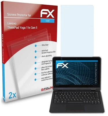 atFoliX 2x Pellicola Protettiva per Lenovo ThinkPad Yoga 11e Gen 5 chiaro - Immagine 1 di 4