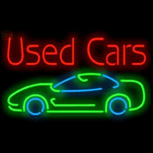 24"x20" Used Cars Garage Neon Sign Light Bar Pub Cave Garage Wall Decor - Picture 1 of 3