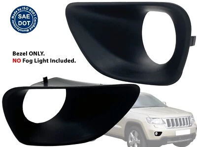 2011 2012 2013 Jeep Grand Cherokee Fog Light Bezel Laredo Limited Overland PAIR - Image 1 of 4
