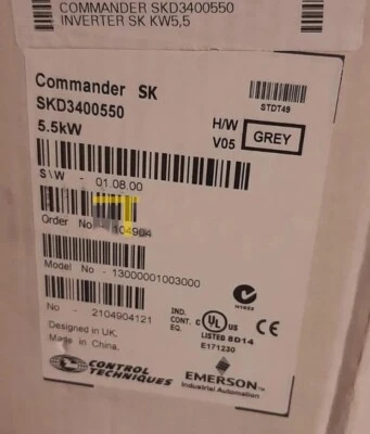 SKD3400550 New Sealed Emerson Control Techniques AC DRIVE SKD3400550 - Image 1 of 4