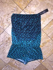 Marc Jacobs Leopard Bandeau Shorts Romper Swimsuit Cover-Up Womens Nwt $175 - Picture 1 of 4