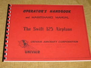 RARE Original UNIVAIR Manual OPERATOR'S HANDBOOK SWIFT 125 AIRPLANE Photos 204 - Picture 1 of 13