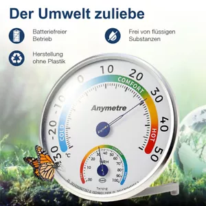 Thermometer Hygrometer Analog Terrarium Luftfeuchtigkeit Raumklima außen Innen - Bild 1 von 12