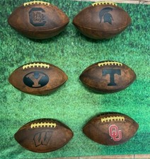 NCAA Vintage Throwback 13" Football, BYU, WISCONSIN, OKLAHOMA, TENN, S. CAROLINA
