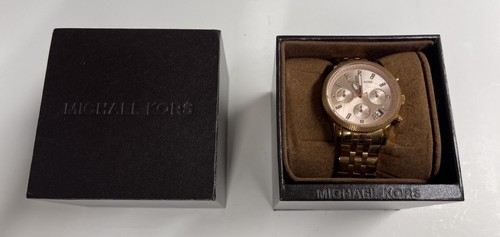 Orologio Donna Michael Kors MK6077 Ritz Quadrante Oro Rosa Oro Rosa Acciaio Chrono