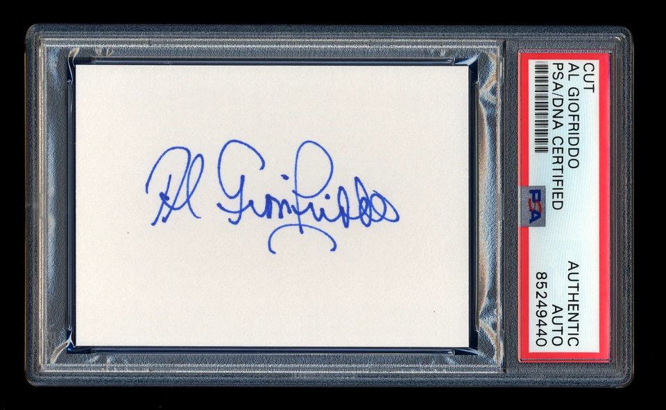 AL GIONFRIDDO SIGNED MINT CUT PSA/DNA AUTOGRAPHED BROOKLYN DODGERS PIRATES - Image 1 of 1