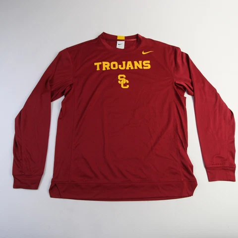 USC Trojans Nike Dri-Fit Long Sleeve Shirt Men's Cardinal Used Cover