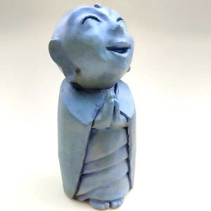 Jizo Statue, Weatherproof Joyful Healing Buddha Sculpture Handmade Artist Signed - Picture 1 of 14