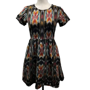 Mata Traders Women Dress XS Multi Colored Casual Fit and Flare A-Line Fair Trade - Picture 1 of 15